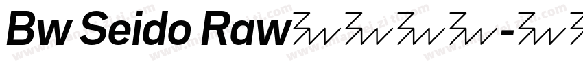 Bw Seido Raw字体下载字体转换